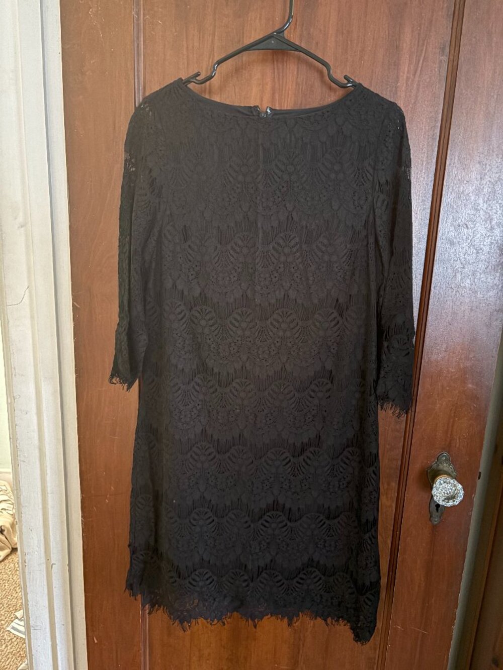 Black Lacey Mini Dress, Size M